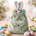 🐰 Gepersonaliseerd groen Paaszakje gevuld met lekkers